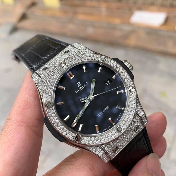 Hublot Classic Fusion Titanium Pave Diamonds