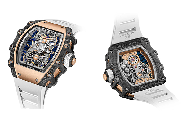 RM 21-01 Tourbillon Aerodyne với thiết kế khung vỏ mới có cấu trúc phức tạp từ vàng đỏ 5N và được gia cố bằng khung ngoài Carbon TPT